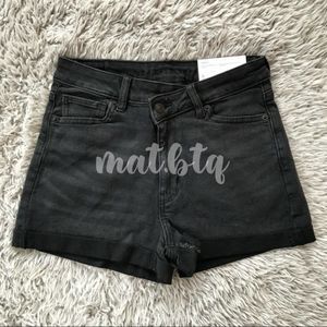 American Eagle Outfitters Black Highest Rise Mom Denim Short